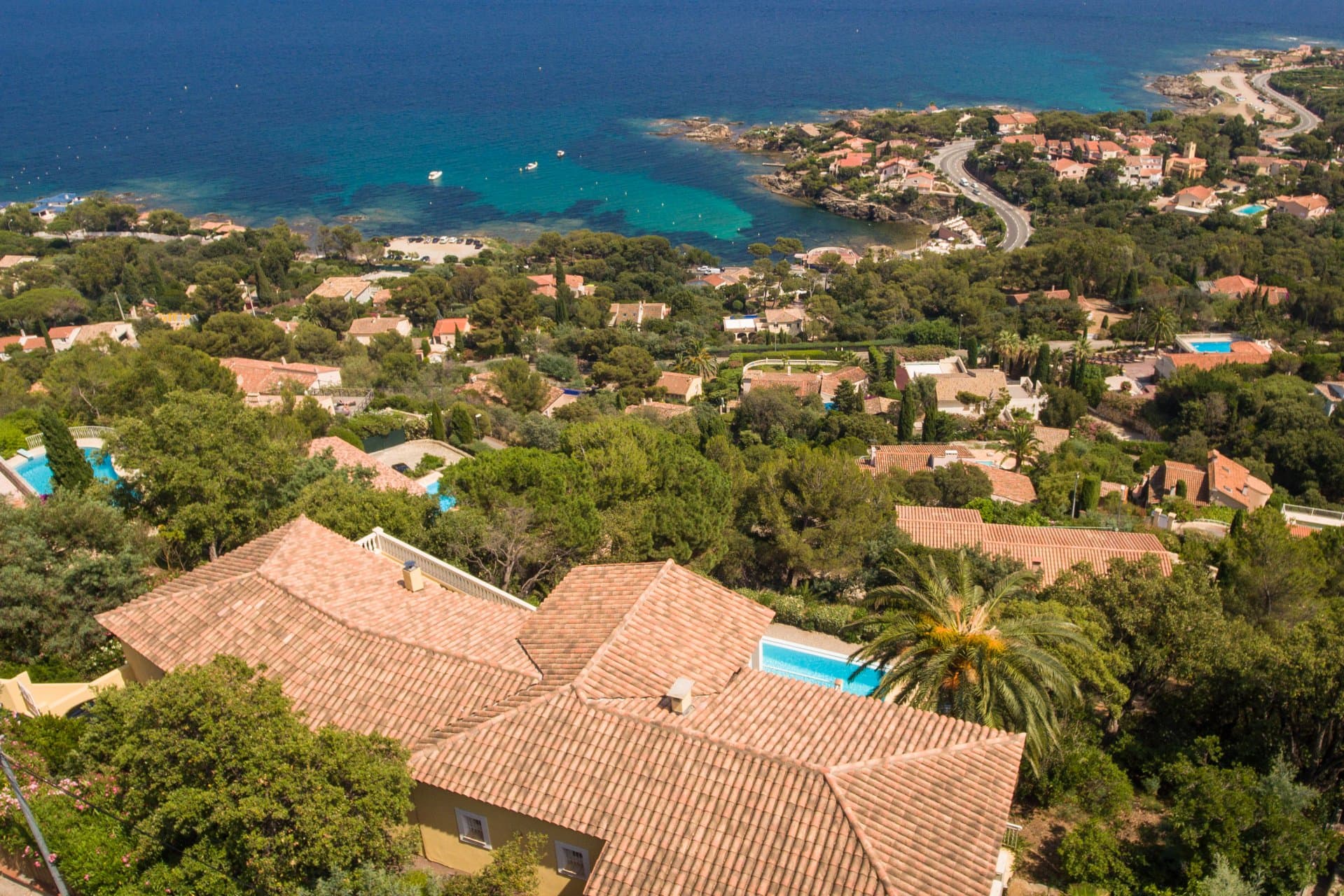 Les Issambres | Villa med 4 boenheter og panorama