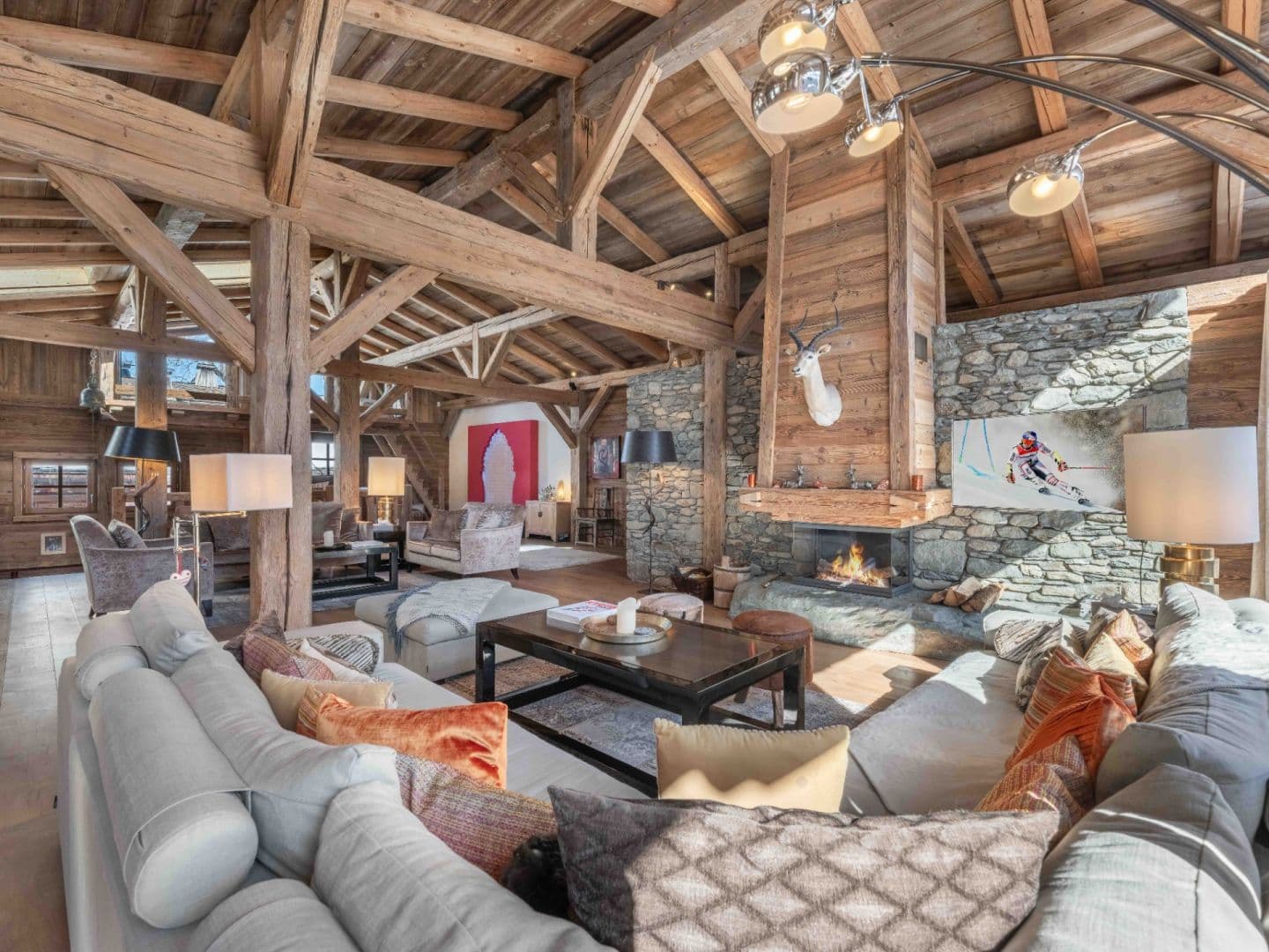 Megève, De franske Alpene | Praktfullt chalet i mont d´ arbois med 6 soverom og wellness-avdeling