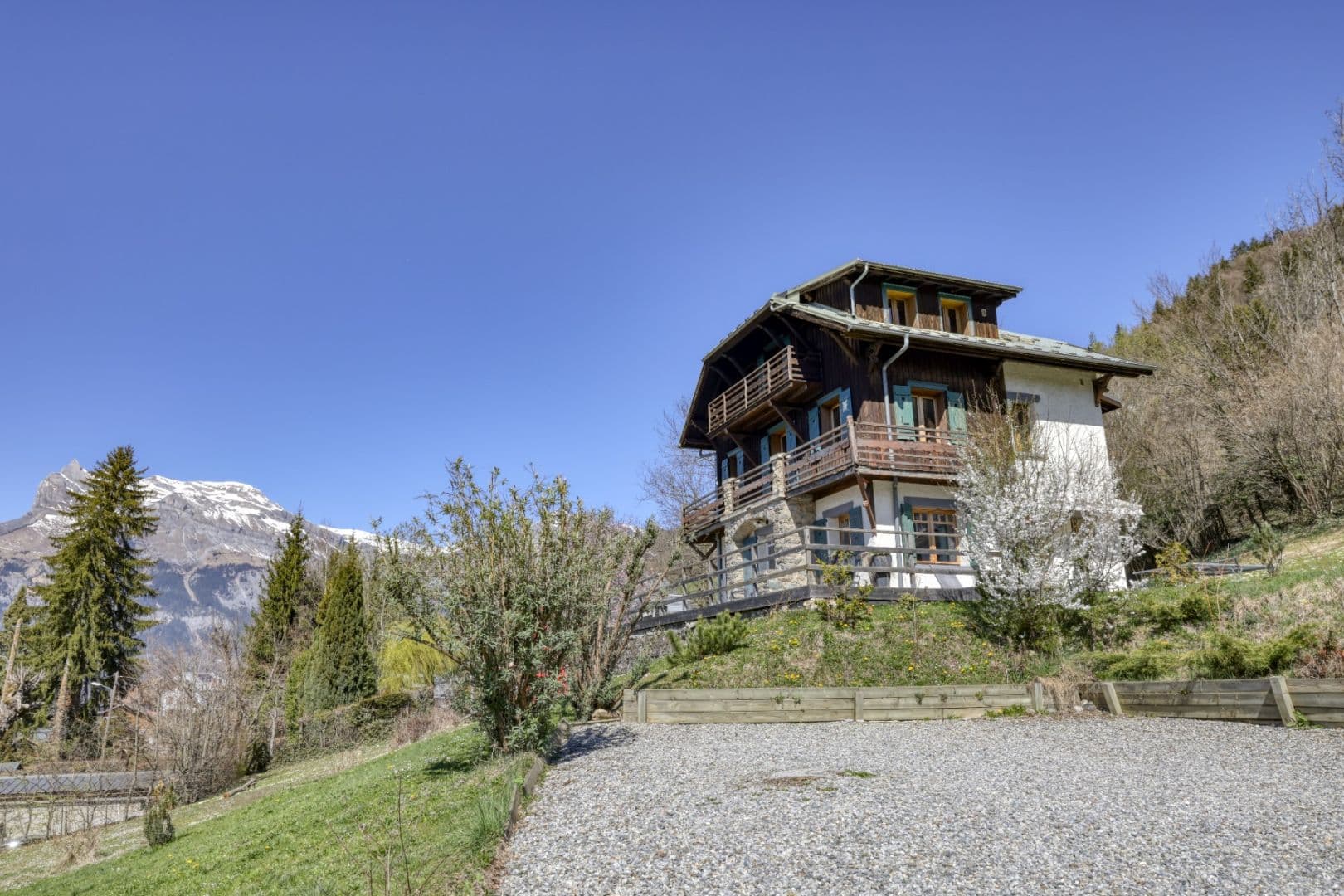 Saint-Gervais les Bains, De franske Alpene | Sjarmerende  chalet med utsikt, nær sentrum