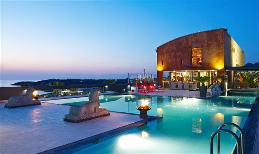 Luksuseiendom med panoramautsikt i Kalathas, Chania -