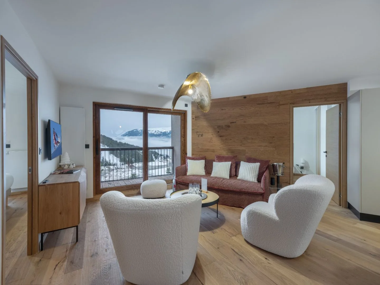 Solgt | Courchevel moriond /1650, De franske Alpene | Lys treromsleilighet med balkong og fin utsikt