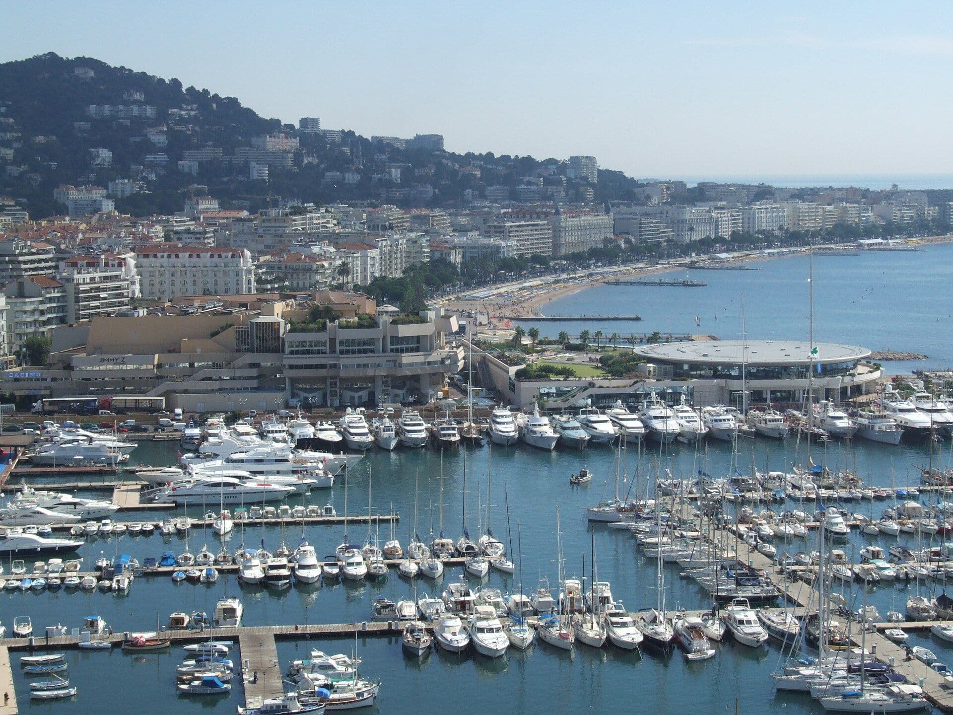 Havnen og La Croisette i Cannes
