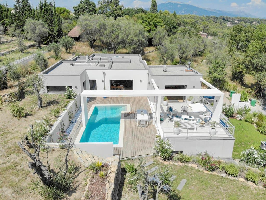 Opio | Stor ny og moderne villa med separat leilighet. nær Valbonne