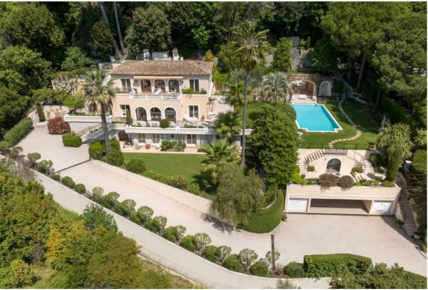 Cannes californie | Herskapelig florentisk villa med panorama sjøutsikt