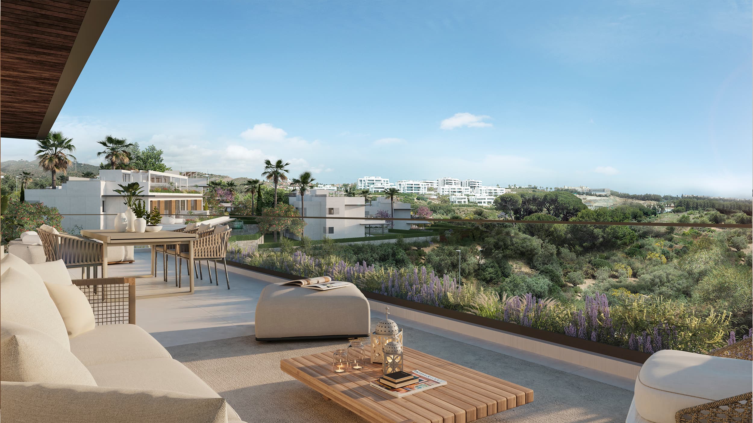 Costa del Sol | Marbella | Praktfull leilighet med fire soverom og privat basseng på terrassen
