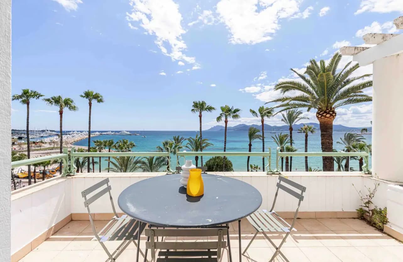 Cannes | Pen fireromsleilighet (duplex) på croisetten med 3 soverom, terrasser og fantastisk havutsikt