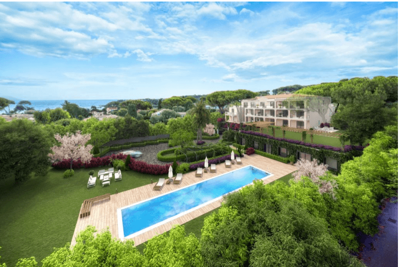 Cap d Antibes | Ny lekker leilighet i flott residens med basseng