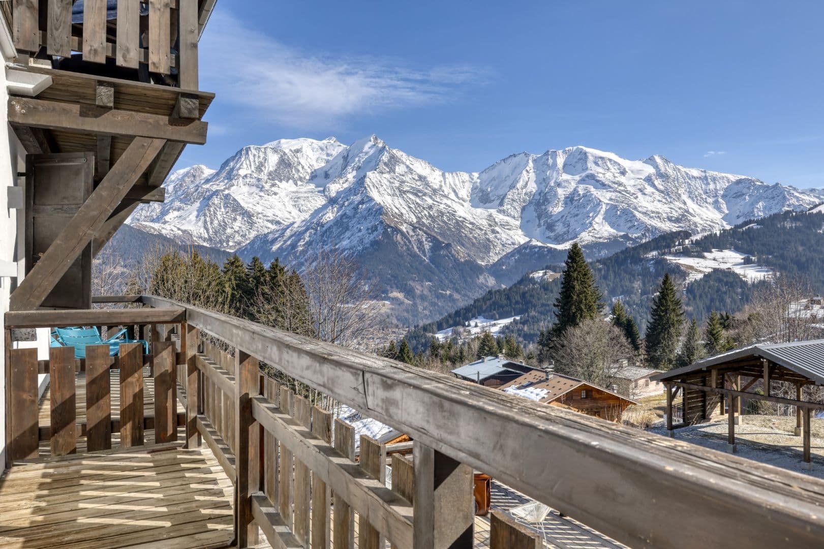Saint-Gervais Mont-Blanc, De franske Alpene | Flott leilighet med utsikt til mont-blanc i le bettex