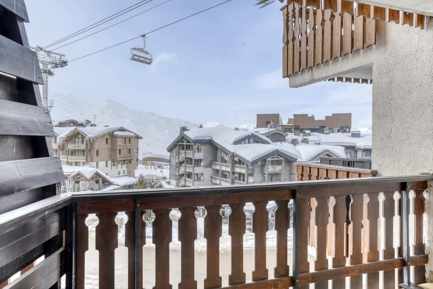 Val Thorens | De franske Alpene- pen 3-romsleilighet med balkong og ski-inn/ ski-ut