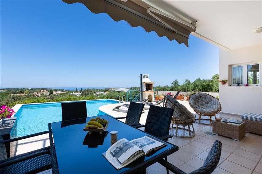 Rethymno | Villa med fire soverom og store terrasser med panoramautsikt