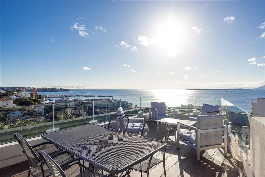 Juan les Pins | Toppleilighet med terrasser og fantastisk havutsikt