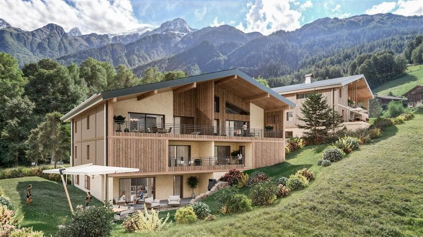 Les houches / Chamonix, De franske Alpene- nytt prosjekt nær sentrum og gondol