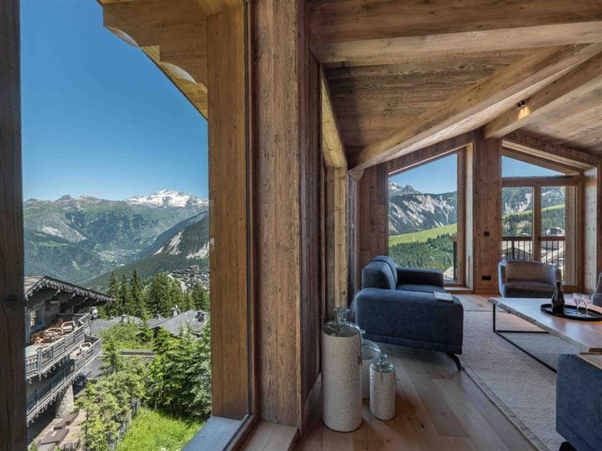 Courchevel, De franske Alpene | Eksklusiv leilighet, 5 sov, ski-in/ ski-out og panoramautsikt