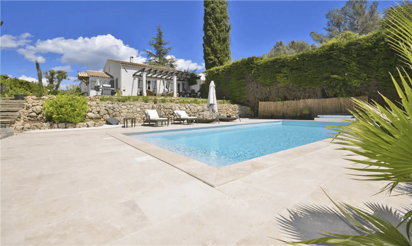 Plascassier, nær Valbonne| Provençalsk villa med 4 sov. og svømmebasseng