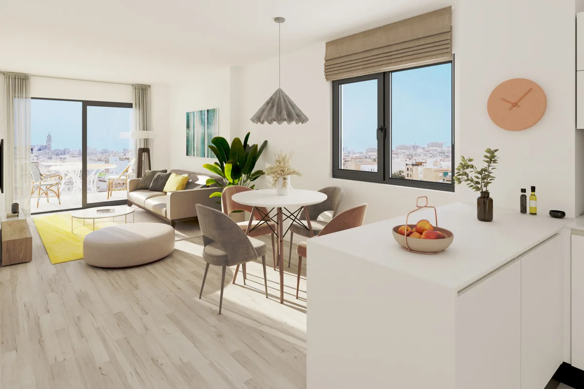 Metropolitan Homes, Málaga sentrum – Nøkkelferdig leilighet med byutsikt og takterrasse med basseng