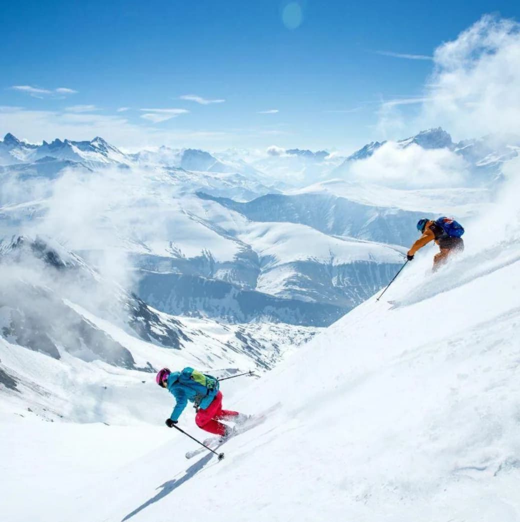 Utsikt over Alpe d´Huez